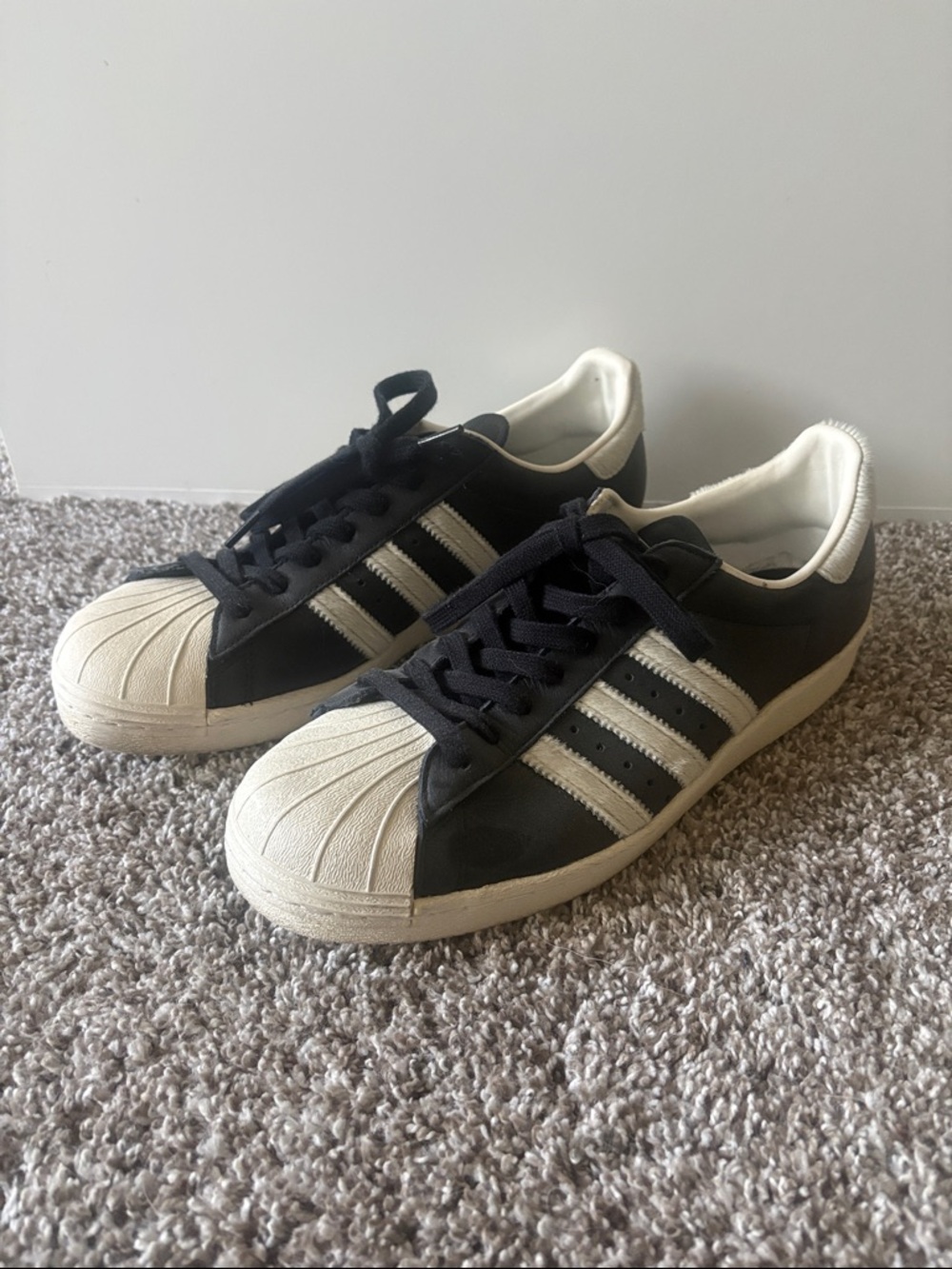 adidas Superstar Black and White Men’s Sneakers - Sz 10